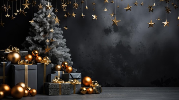 Feliz Natal e Feliz Ano Novo Concepção do conceito de Natal de enfeites e natal