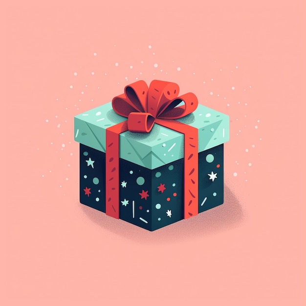 Feliz Natal e Feliz Ano Novo design Caixas de presentes de pilha realistas geradas por Ai