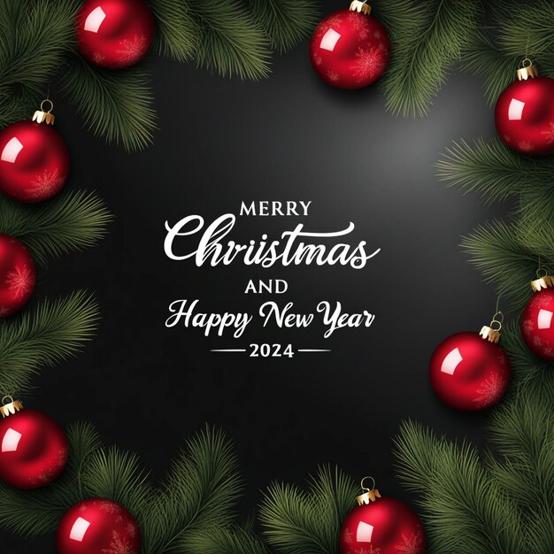 Feliz Natal e Feliz Ano Novo papel de parede 2024