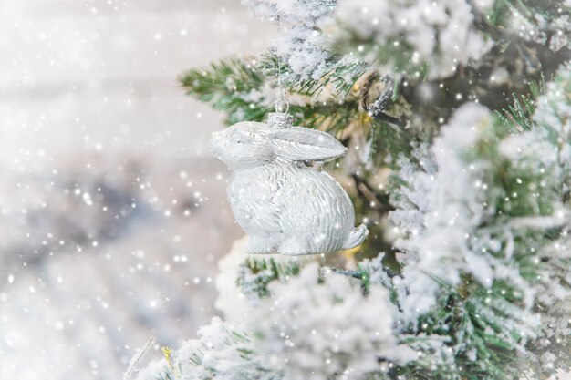 Feliz Natal, fundo do cartão de férias. Foco seletivo. natureza.