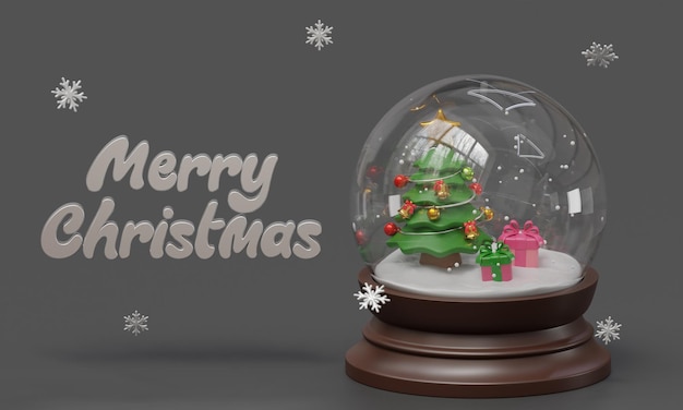 Feliz Natal Globo de Neve