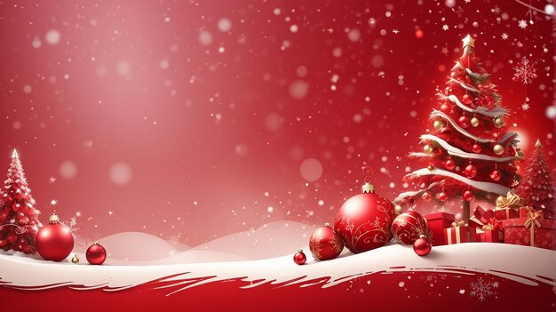 Feliz natal hd papel de parede vermelho belas obras de arte ilustração sazonal e fundo de espaço de cópia