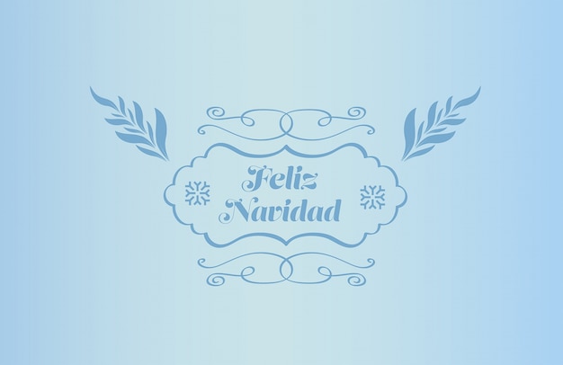 Feliz natal vector em espanhol