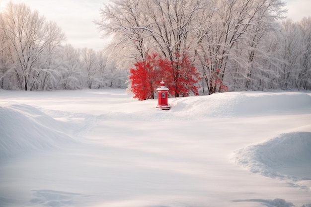 Feliz Navidad, campanas cubiertas de nieve.