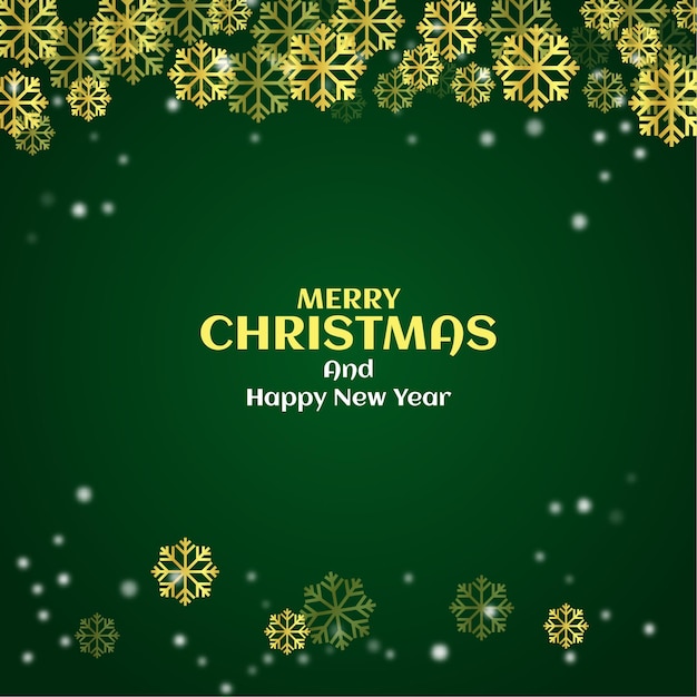 Feliz Navidad y feliz año nuevo bandera con fondo verde