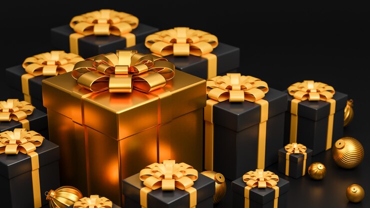 Feliz Navidad y feliz año nuevo banner estilo de lujo.