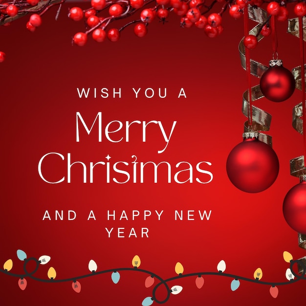 Feliz Navidad y Feliz Año Nuevo tarjeta de felicitación