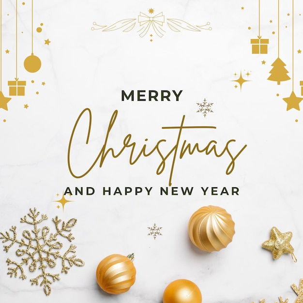 Feliz Navidad y Feliz Año Nuevo tarjeta de felicitación