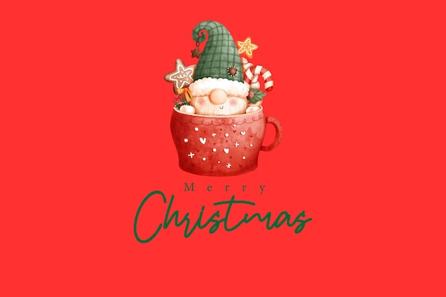 Feliz Navidad y feliz año nuevo tarjeta de vacaciones