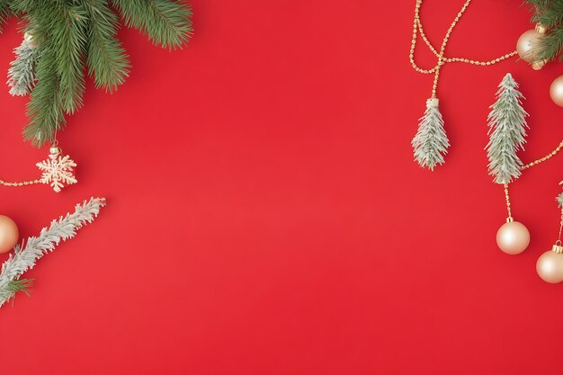 Feliz Navidad con fondo rojo