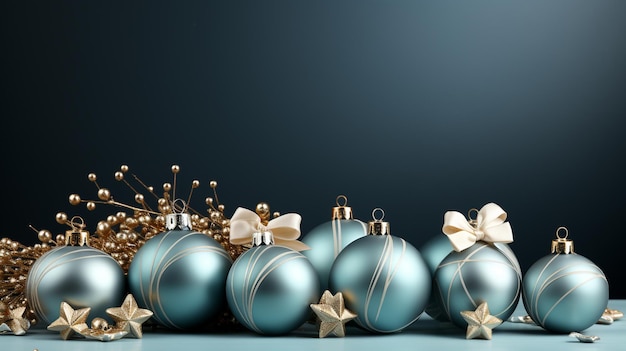Feliz Navidad, luz azul de fondo.