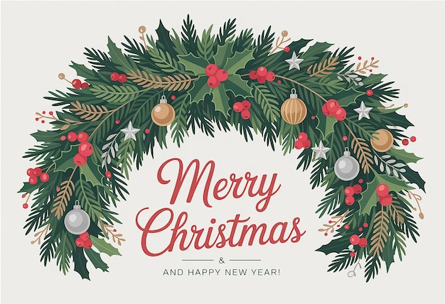 Feliz Navidad y próspero año nuevo Tarjeta de felicitación