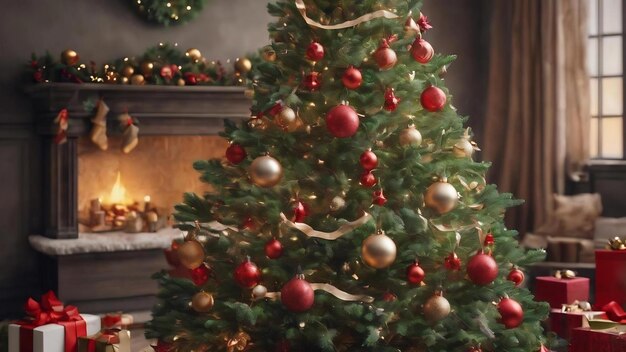 Feliz Navidad tarjeta de felicitación concepto de diseño de árbol de Navidad