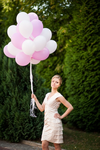 Feliz, novia, boda, día