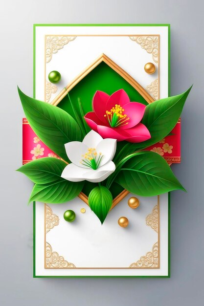 Foto feliz nowruz bayram com flores de primavera modelo de cartão de saudação ou bandeira