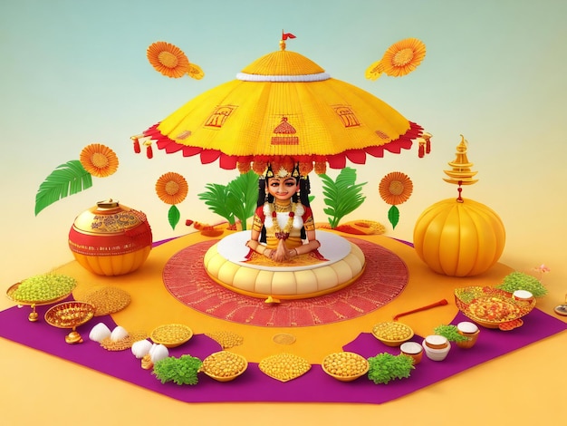 Feliz onam festival do fundo de feriado de kerala do sul da índia gerado ai