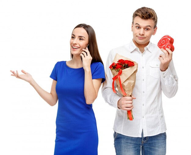 Feliz pareja en el día de San Valentín