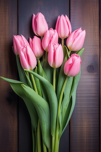 Feliz primavera flores de Páscoa fundo Dia das Mães Dia Internacional da Mulher cartão tulipas cor-de-rosa