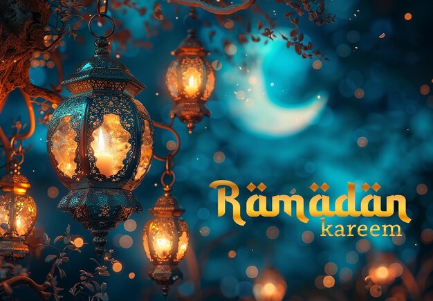 Feliz Ramadán Ramadán Kareem Ramadán Mubarak Poster de Ramadán (en inglés)