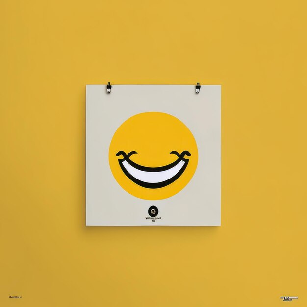 Foto feliz smiley emoji amarelo generative ai