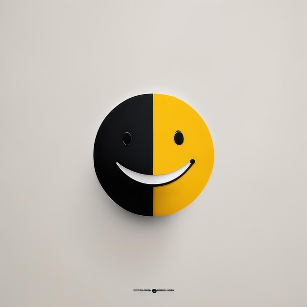 Foto feliz smiley emoji amarelo generative ai
