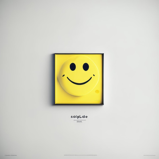 Feliz smiley emoji amarelo Generative AI