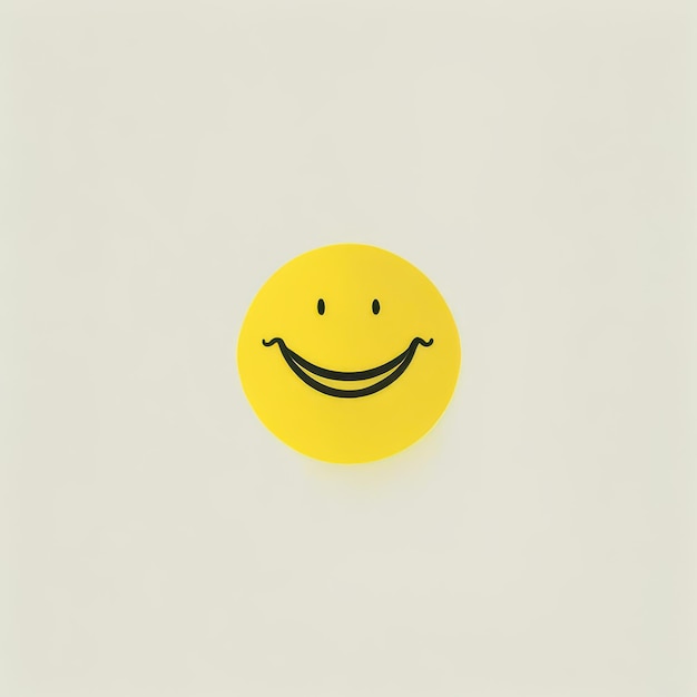 Foto feliz smiley emoji amarelo generative ai