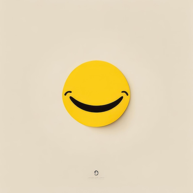 Feliz smiley emoji amarelo Generative AI