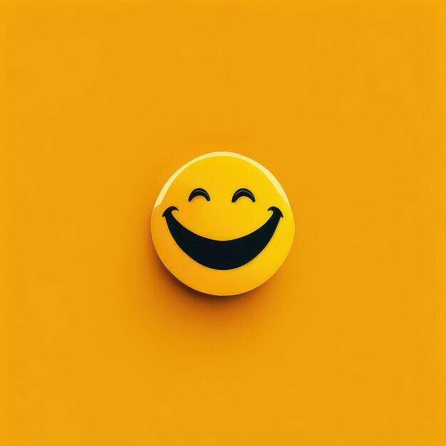 Feliz smiley emoji amarelo Generative AI