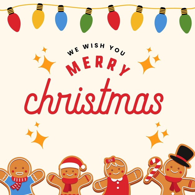 Feliz tarjeta de felicitación de Navidad Con fondo de Navidad con árbol de Navidad nieve y estrellas