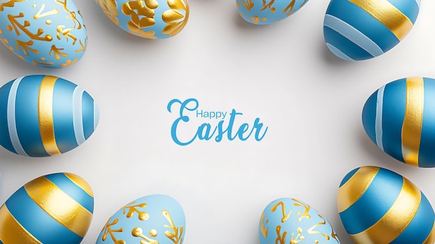 Feliz tarjeta de felicitación de Pascua para la celebración de Pascua Concepto de decoración festiva de vacaciones