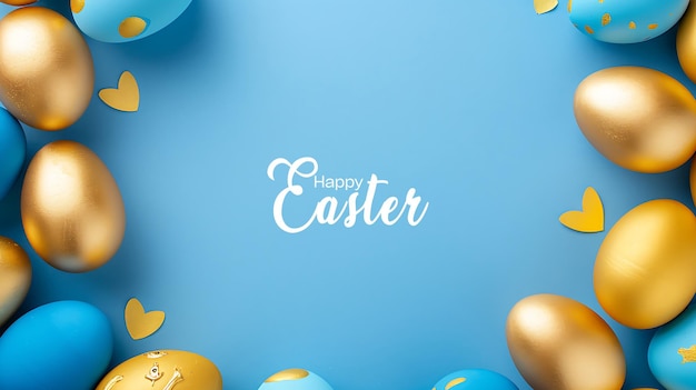 Feliz tarjeta de felicitación de Pascua para la celebración de Pascua Concepto de decoración festiva de vacaciones