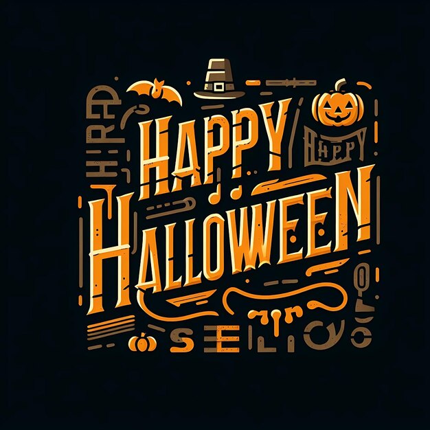 Foto feliz vetor de halloween e design de fundo