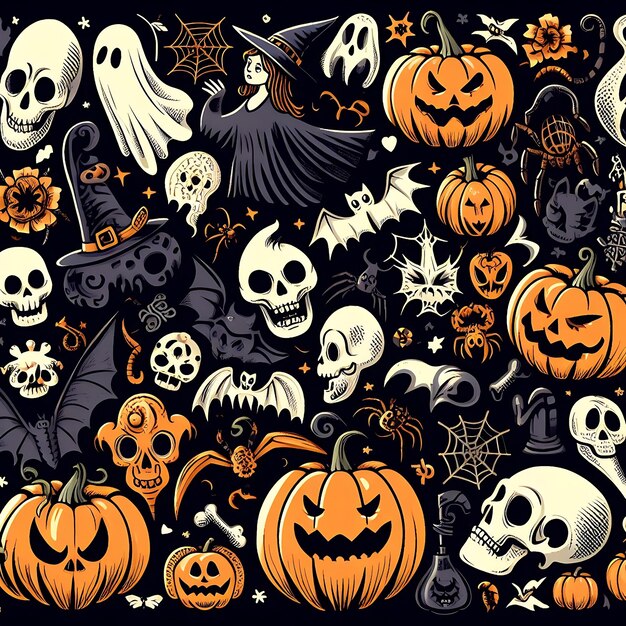 Foto feliz vetor de halloween e design de fundo