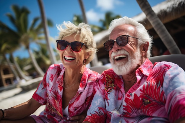 Felizes aposentados de velhice se divertindo