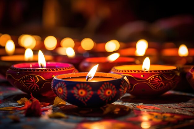 Felizes luzes diurnas de Diwali