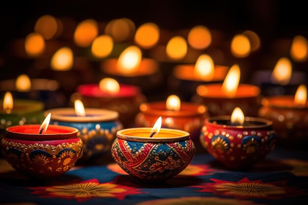 Felizes luzes diurnas de Diwali