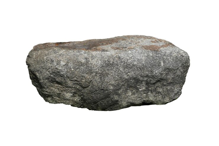 Foto felsen getrennt auf weißem hintergrund