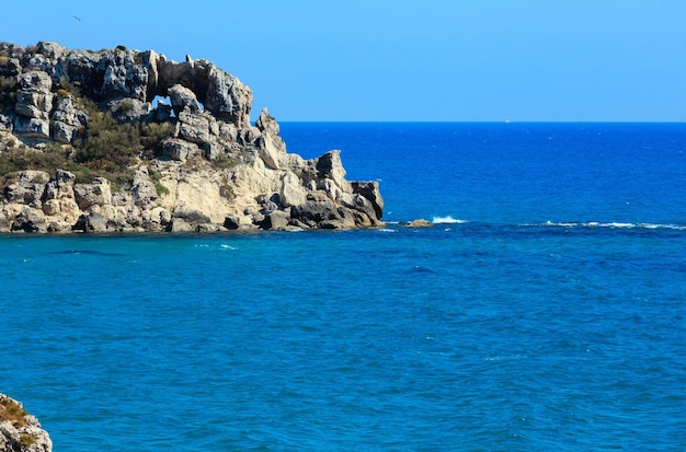 Felsen im Meer in der Nähe von Agrigento Sizilien Italien