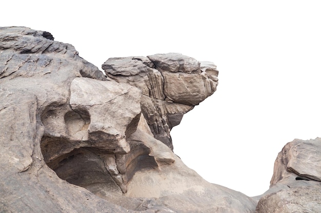 Felsen isoliert auf weißem Hintergrund