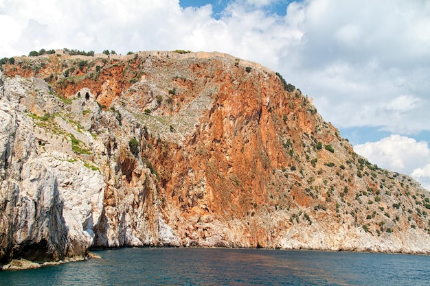 Felsen und Mittelmeer in der Türkei