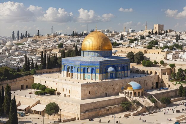 Felsendom in der Alaqsa-Moschee in der Altstadt von Jerusalem