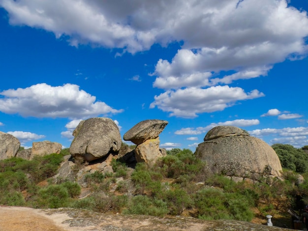 Felsformation im Naturgebiet der Barruecos Extremadura Spanien