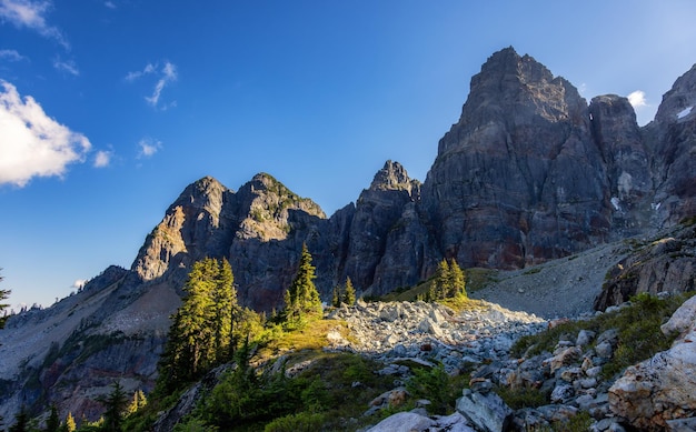 Felsige Berglandschaft in der kanadischen Natur, Britisch-Kolumbien, Kanada