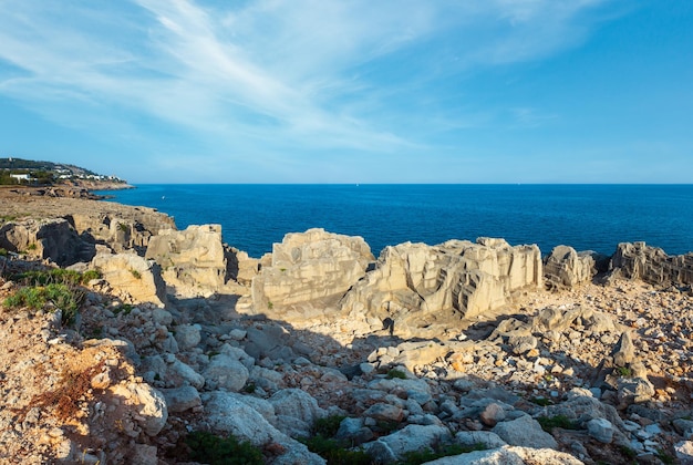 Felsige Küste Santa Cesarea Terme Salento Italien