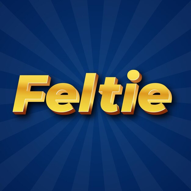 Feltie Text effect Ouro JPG foto de cartão de fundo atraente