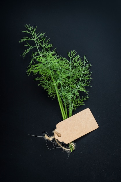 Fenchel mit einem leeren Label