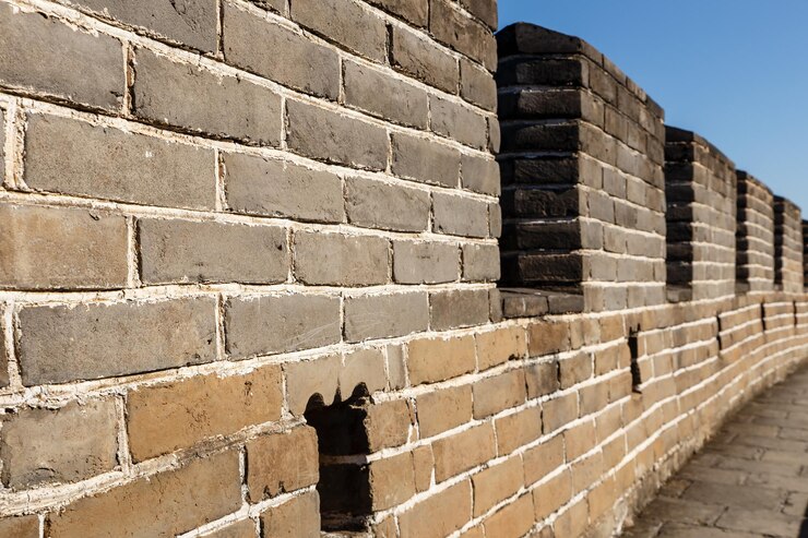 Foto fenda na grande muralha da china