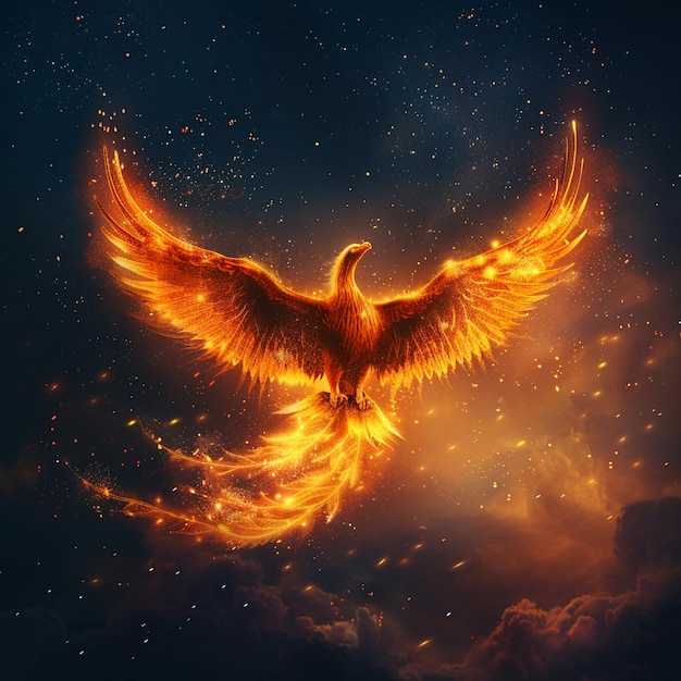 El Fénix de Fuego, el pájaro místico de las llamas.