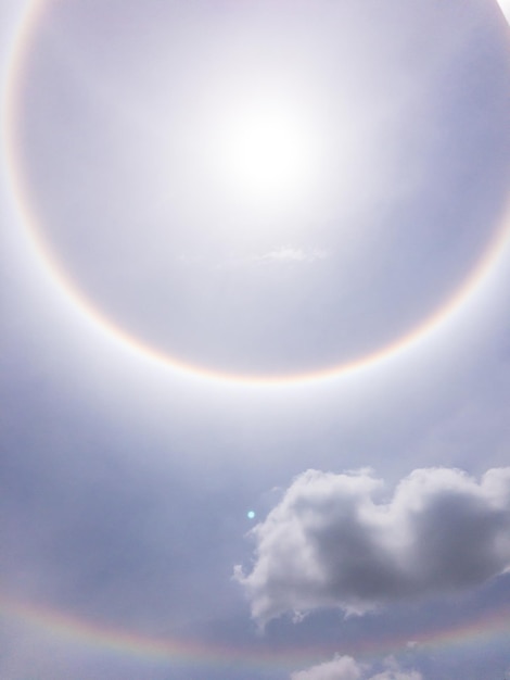 El fenómeno de la belleza es el halo solar en el cielo al mediodía.